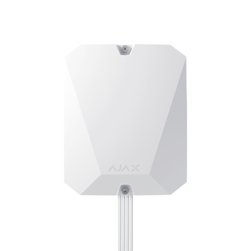 Дротовий  трансмітер Ajax MultiTransmitter Fibra White для інтеграції сторонніх датчиків купити в Україні