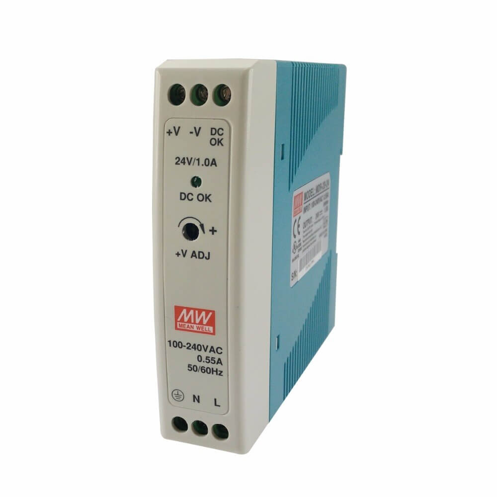 Блок питания MDR-20-24 Mean Well на DIN-рейке купить в Украине