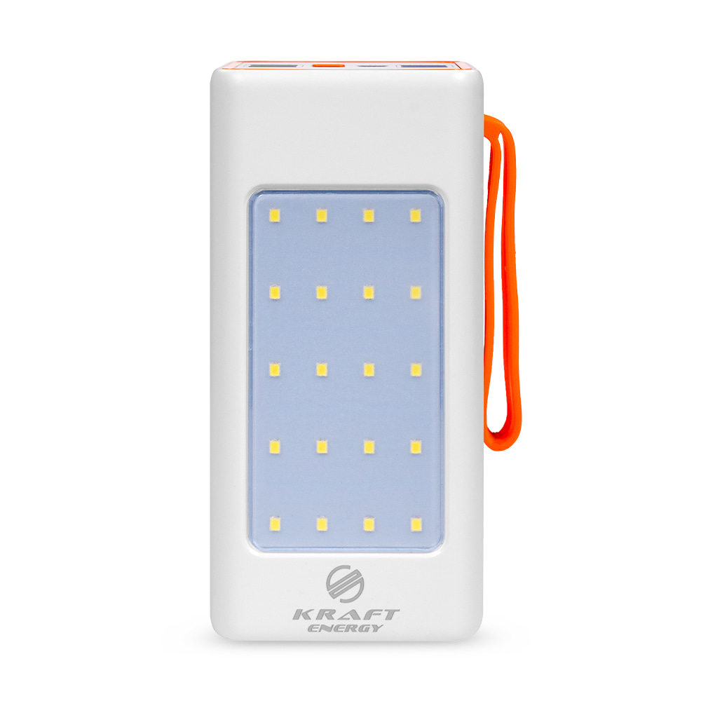 Повербанк 50000mAh Power Bank Kraft KPB-2450FCL White 22.5W QC3.0 LED-фонарь купить в Украине