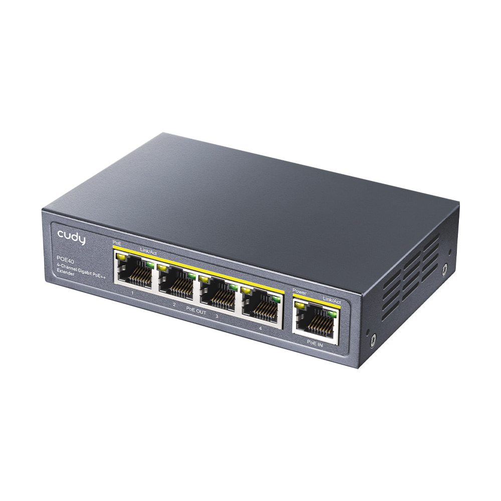 PoE-расширитель 5-портовый Cudy POE40 1 порт PoE++ гигабитный 60W купить в Украине