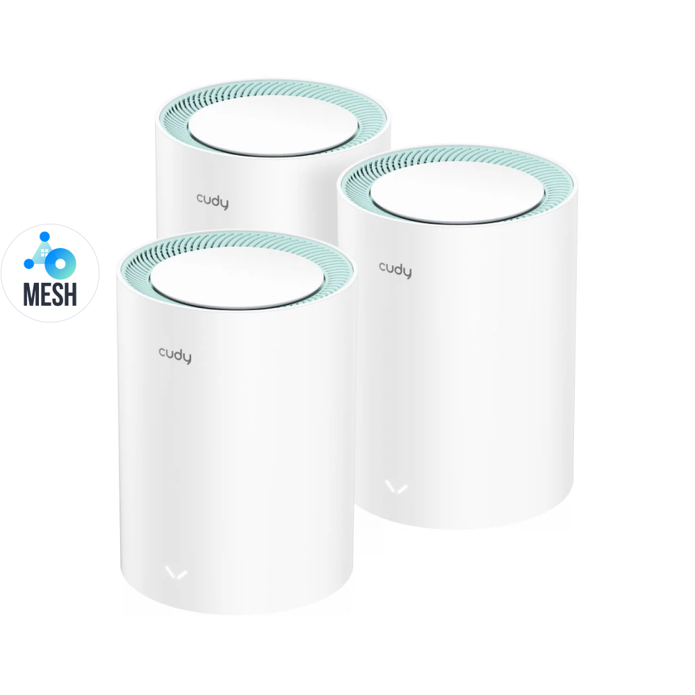 Маршрутизатор WiFi Mesh-система WiFi 5 Cudy M1300 (3-Pack) 3 штуки двухдиапазонные гигабитные AC1200 купить в Украине