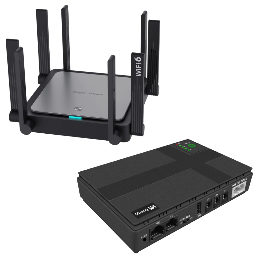Комплект ИБП VIA Energy Mini UPS 2.0+ беспроводной маршрутизатор Ruijie RG-EW3200GX PRO купить в Украине