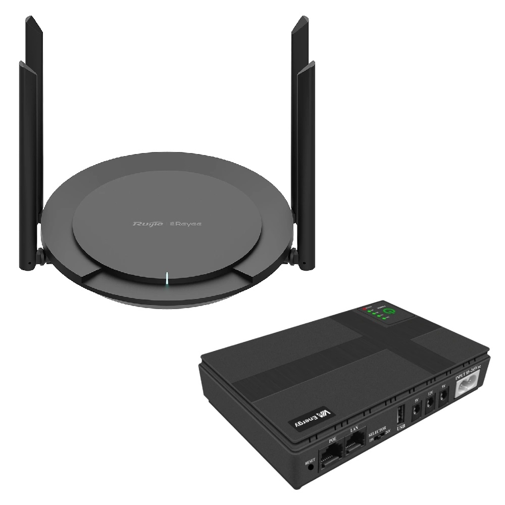 Комплект ИБП VIA Energy Mini UPS + беспроводной маршрутизатор Ruijie RG-EW300 PRO купить в Украине