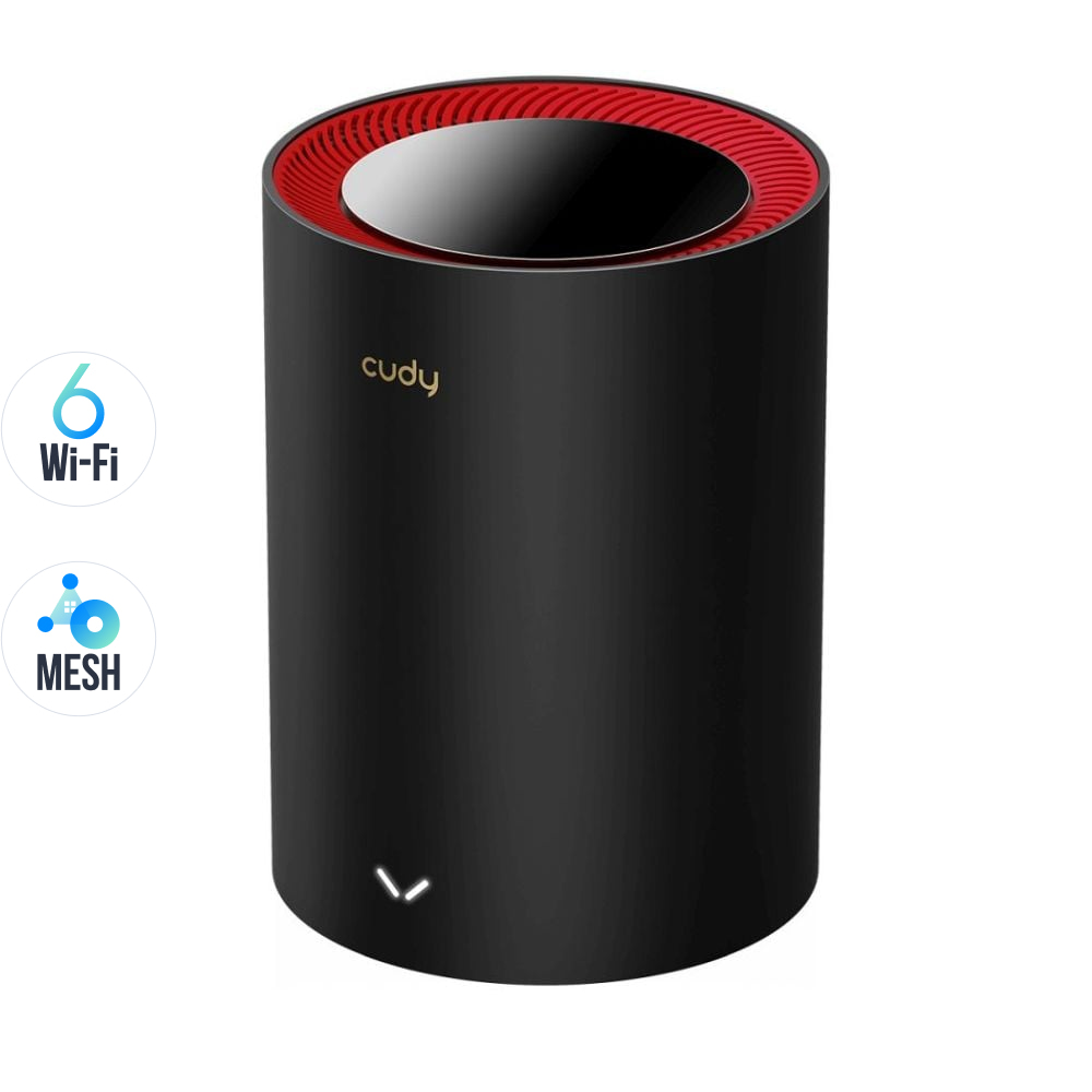Маршрутизатор WiFi Mesh-система WiFi 6 2.5G Cudy M3000 Black (1-Pack) дводіапазонний AX3000 купити в Україні