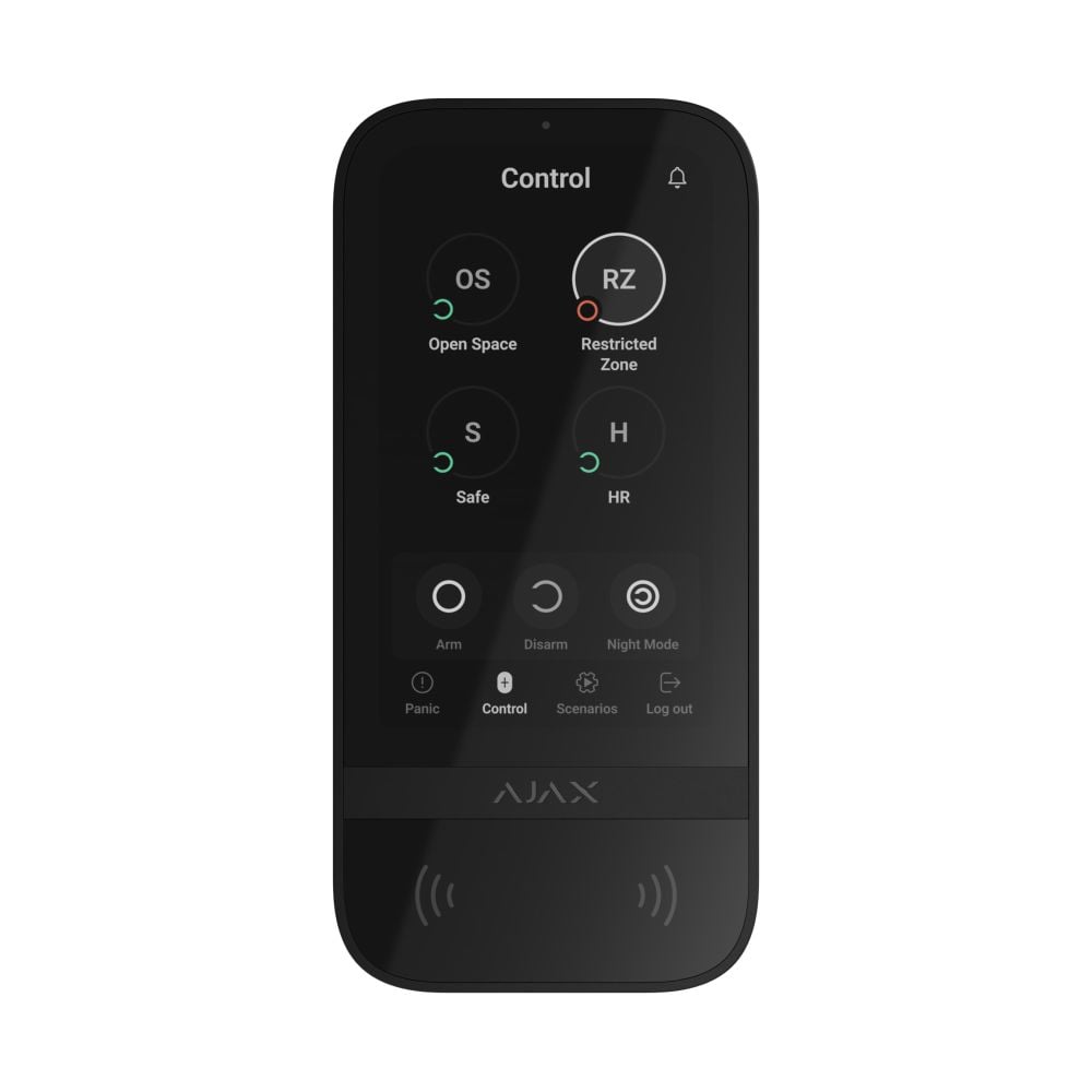 Клавіатура Ajax KeyPad TouchScreen чорна купити в Україні