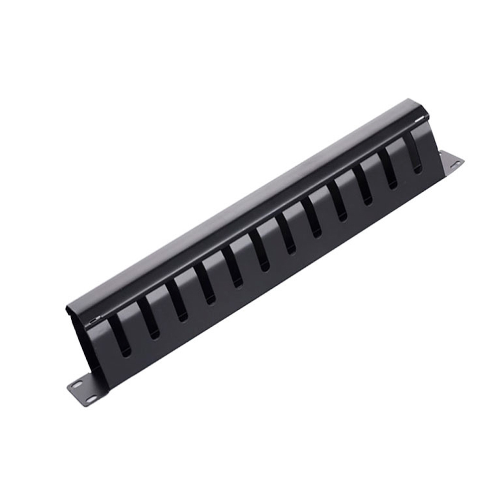 Кабельный органайзер с крышкой PiPo 19" 1U/12Port металл Q50 купить в Украине