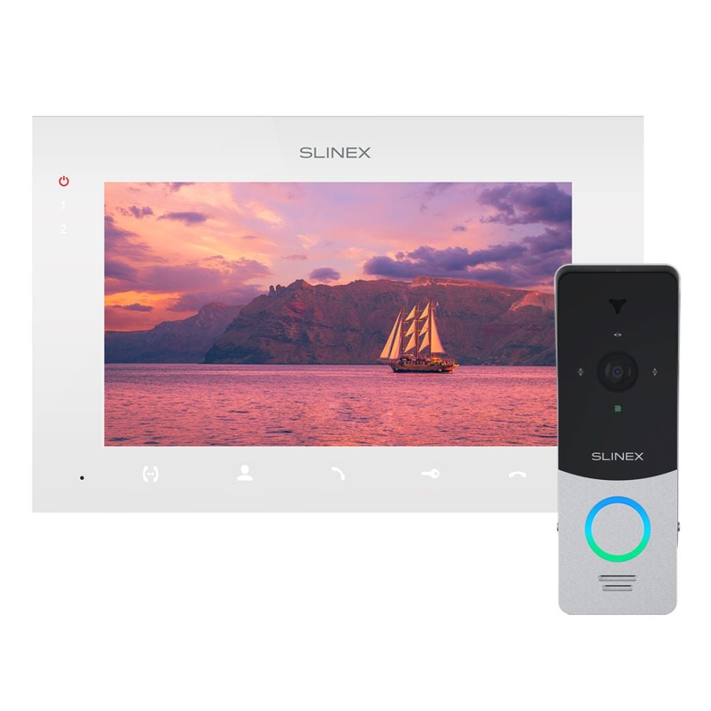 Комплект видеодомофона Slinex SQ-07MTHD White + ML-20HD Silver-Black купить в Украине
