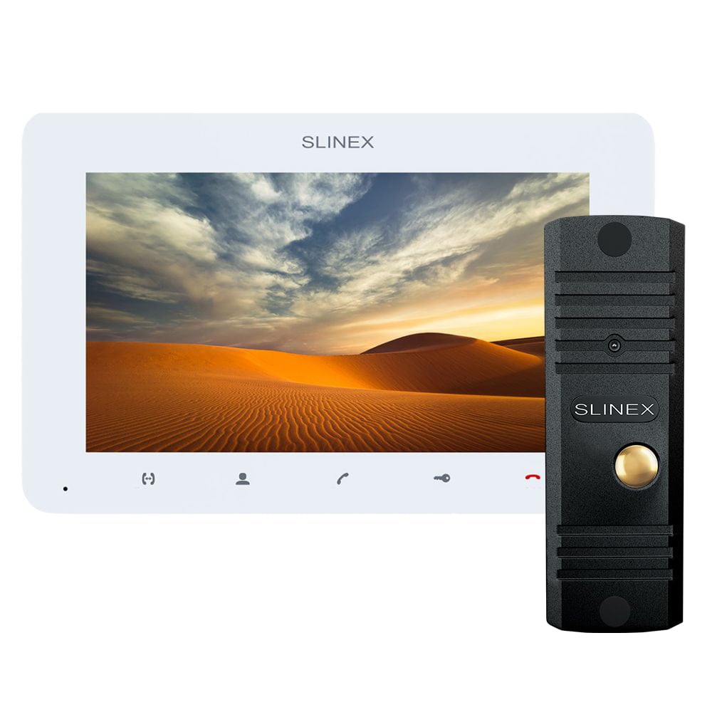 Комплект видеодомофона Slinex SM-07MHD White + ML-16HD Black купить в Украине