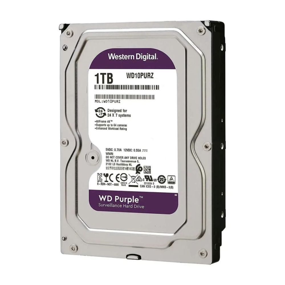 Жесткий диск 3.5" 1TB 64MB Western Digital Purple WD10PURZ купить в Украине