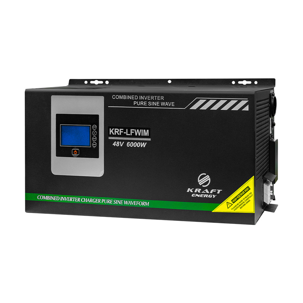 Гібридний низькочастотний інвертор 6kW Kraft KRF-LFWIM-6KW/48V-60A купити в Україні