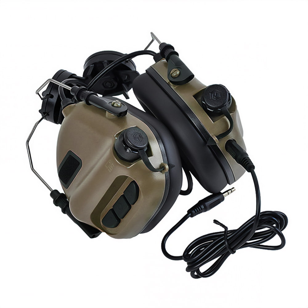 Активные защитные наушники Earmor M31H MARK3 ARC (CB) Coyote Brown с креплением на шлем купить в Украине