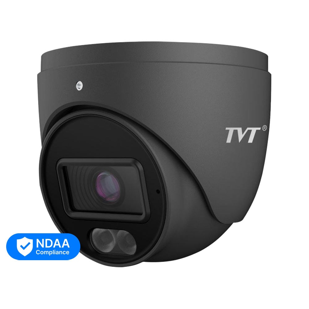 IP-видеокамера 4MP TVT TD-9544S4-C(D/PE/AW2) Black f=2.8mm, ИК+LED-подсветка, с микрофоном