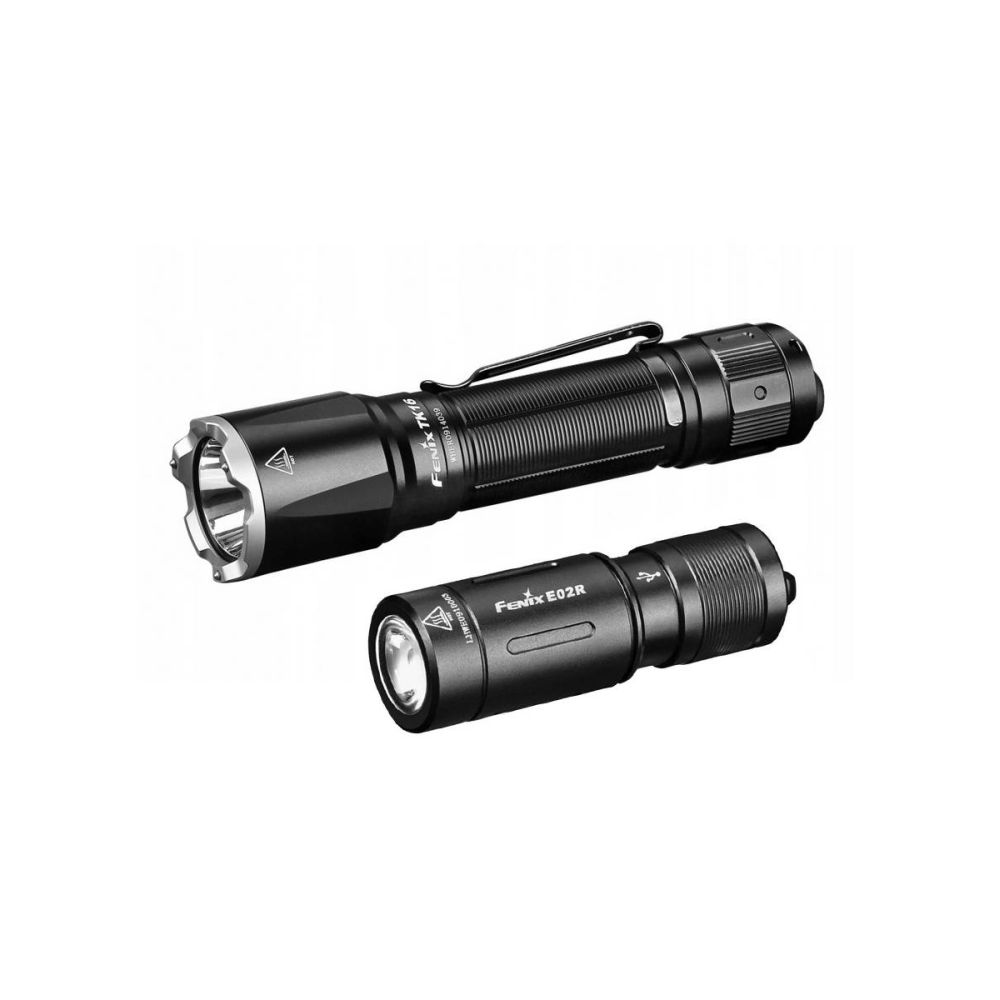 Комплект фонарей тактический + ручной Fenix TK16 V2.0 + E02R купить в Украине