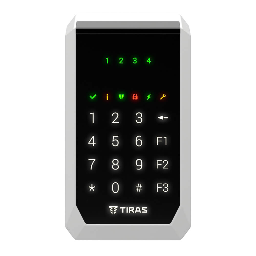 Клавиатура Tiras K-PAD4 Black на 4 индикатора зон. купить в Украине