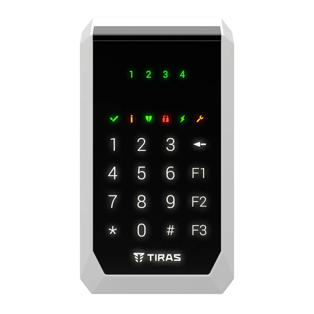 Клавіатура Tiras K-PAD4 Black на 4 індикатори зон купити в Україні