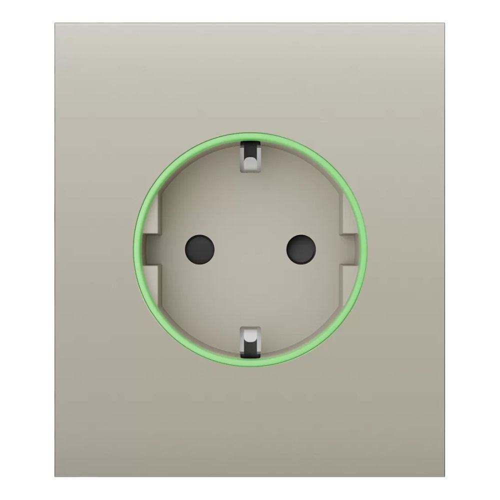 Фронтальна панель Ajax CenterCover (smart) type F 55 ASP ivory/слонова кістка для розумної розетки Outlet (type F) купити в Україні