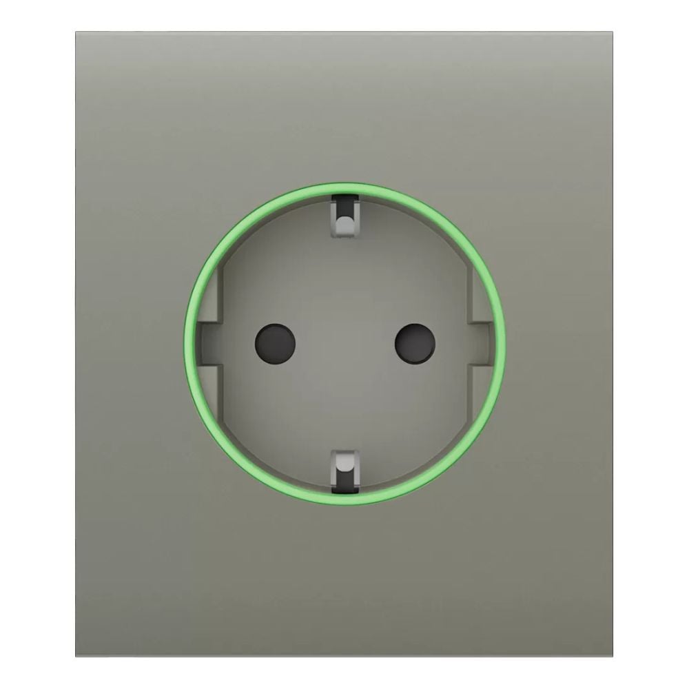 Фронтальна панель Ajax CenterCover (smart) type F 55 ASP olive/оливкова для розумної розетки Outlet (type F) купити в Україні