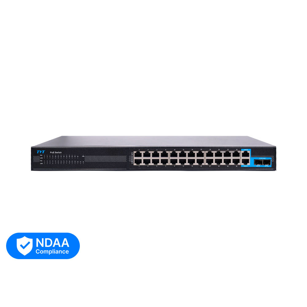 PoE-коммутатор 28-портовый TVT TD-B2224S1-PGA с 24 портами PoE купить в Украине