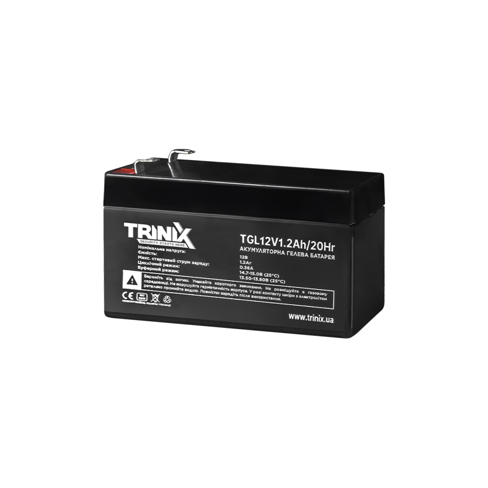 Аккумуляторная батарея гелевая 12В 1.2Ач Trinix TGL12V1.2Ah/20Hr GEL купить в Украине