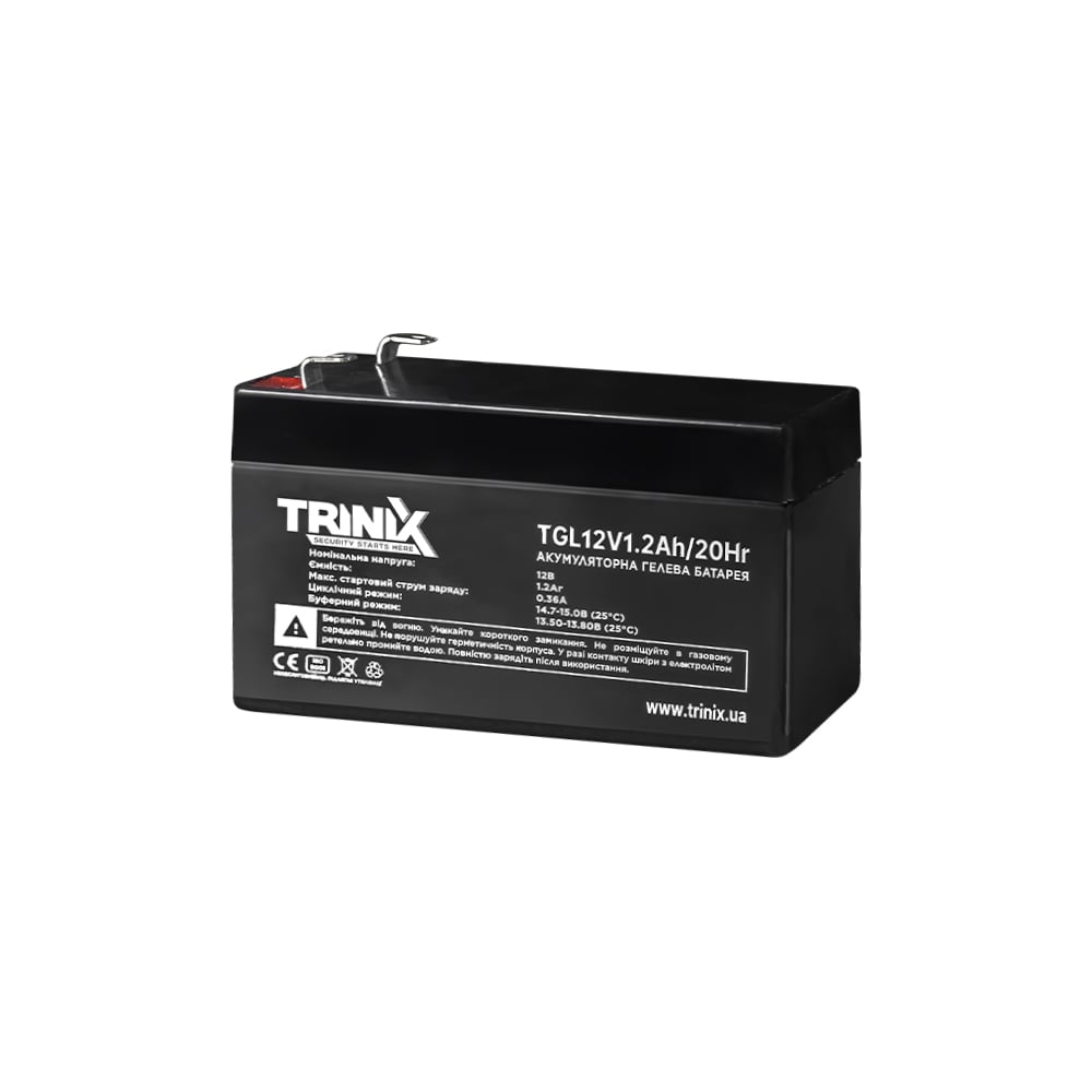 Акумуляторна батарея гелева 12В 1.2Аг Trinix TGL12V1.2Ah/20Hr GEL купити в Україні