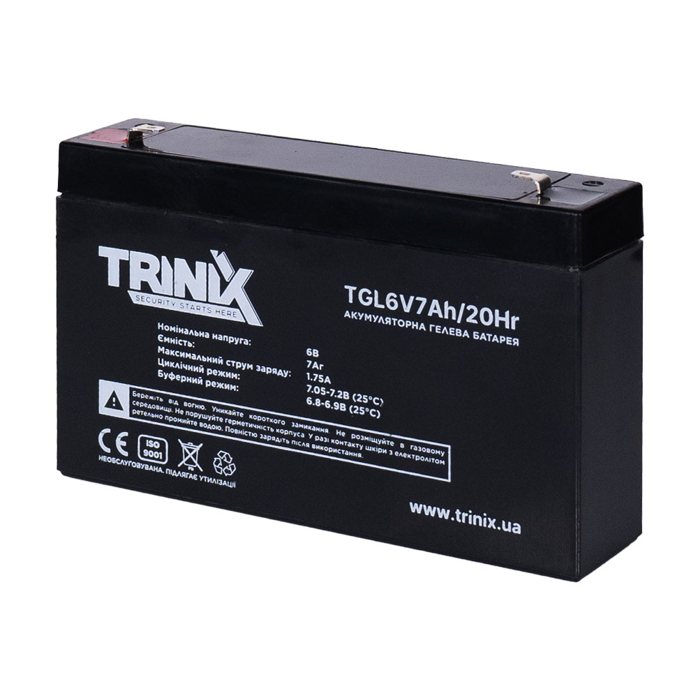 Аккумуляторная батарея гелевая 6В 7Ач Trinix TGL6V7Ah/20Hr GEL