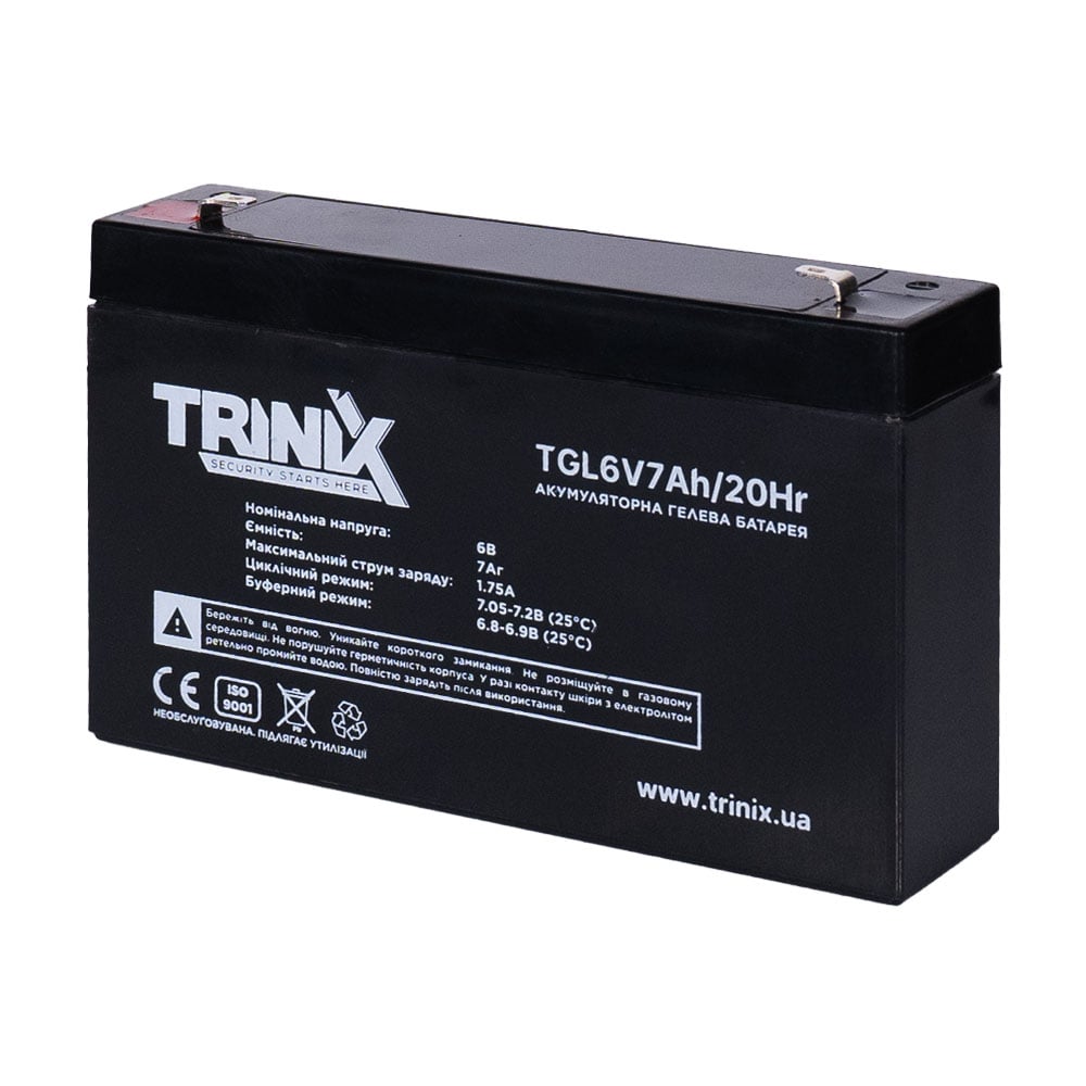 Акумуляторна батарея гелева 6В 7Аг Trinix TGL6V7Ah/20Hr GEL купити в Україні