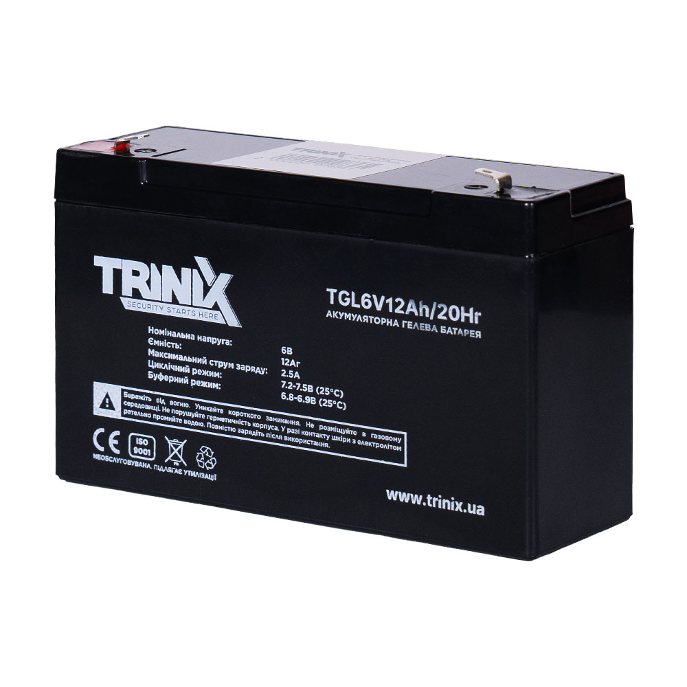 Аккумуляторная батарея гелевая 6В 12Ач Trinix TGL6V12Ah/20Hr GEL купить в Украине