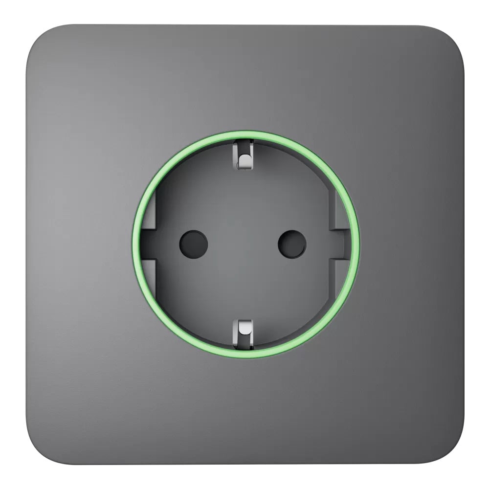 Фронтальна панель Ajax SoloCover (smart) type F 55 ASP grey/сіра для розумної розетки Outlet (type F) купити в Україні