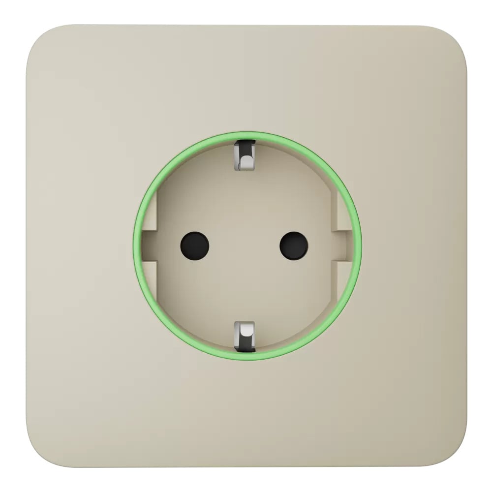 Фронтальна панель Ajax SoloCover (smart) type F 55 ASP ivory/слонова кістка для розумної розетки Outlet (type F) купити в Україні
