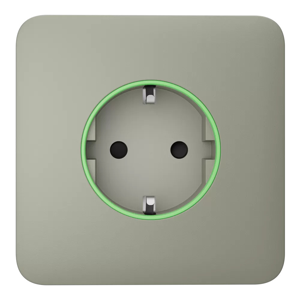 Фронтальная панель Ajax SoloCover (smart) type F 55 ASP olive/оливковая для умной розетки Outlet (type F) купить в Украине