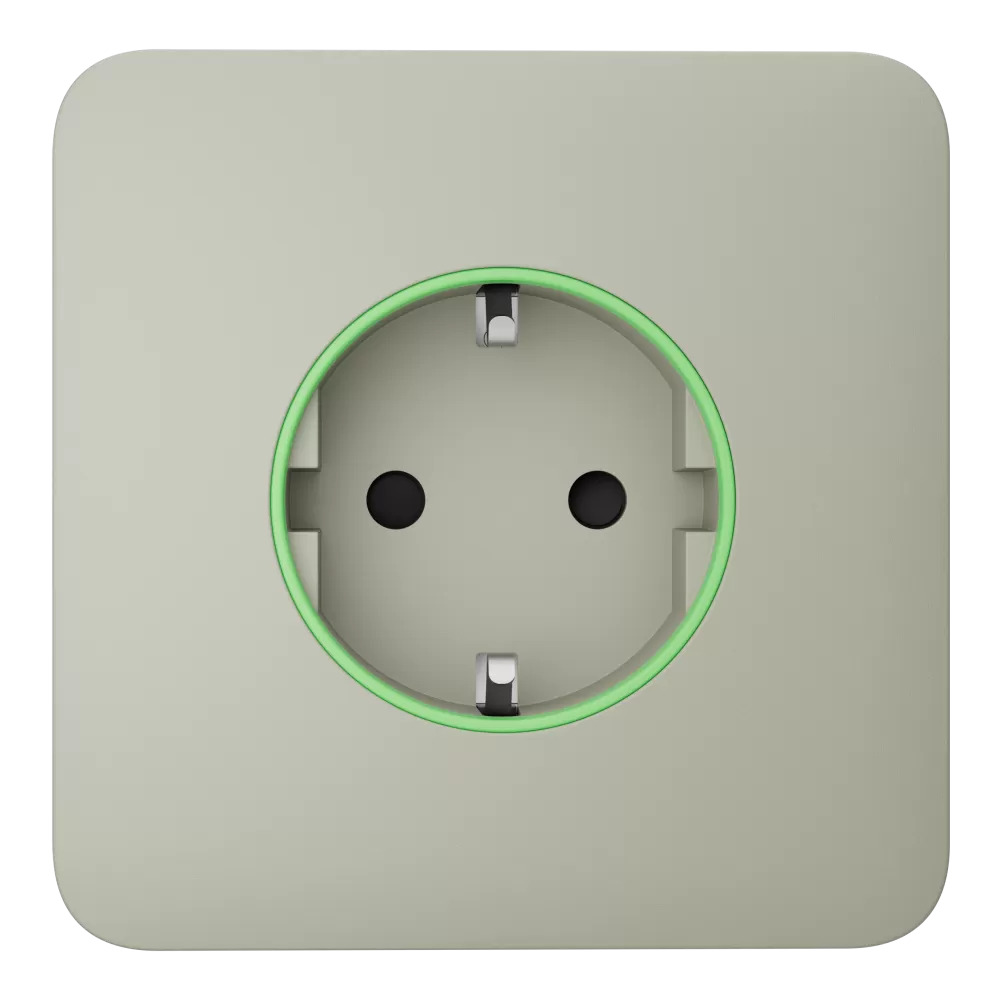 Фронтальная панель Ajax SoloCover (smart) type F 55 ASP oyster/устричная для умной розетки Outlet (type F) купить в Украине
