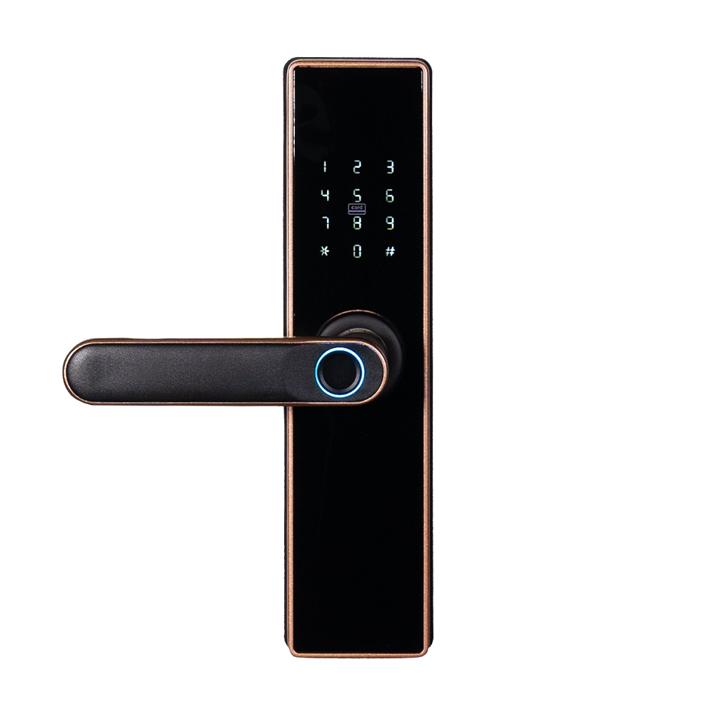 Замок биометрический автономный Trinix TRL-5402BTF Bronze с Bluetooth, считывателем отпечатков пальцев и карт Mifare купить в Украине