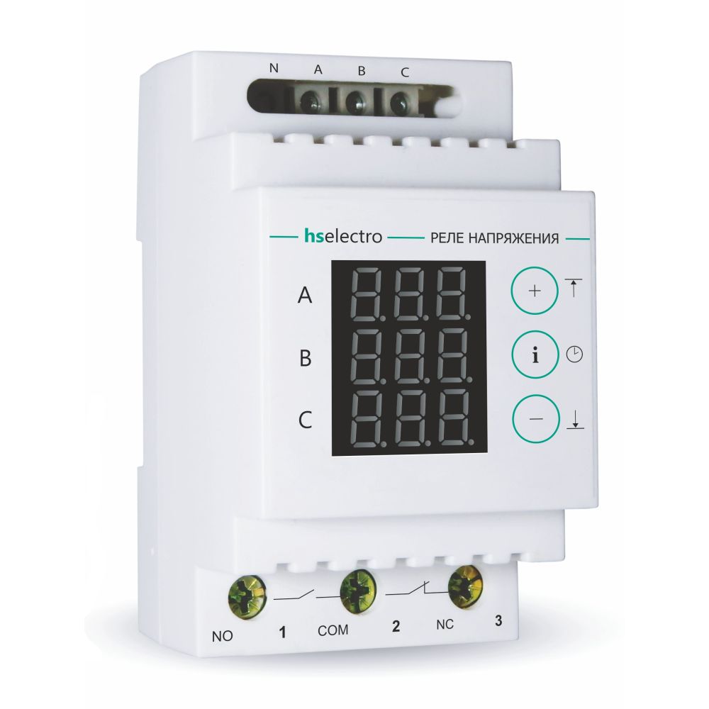 Трифазне реле напруги HS Electro УКН-380В купити в Україні
