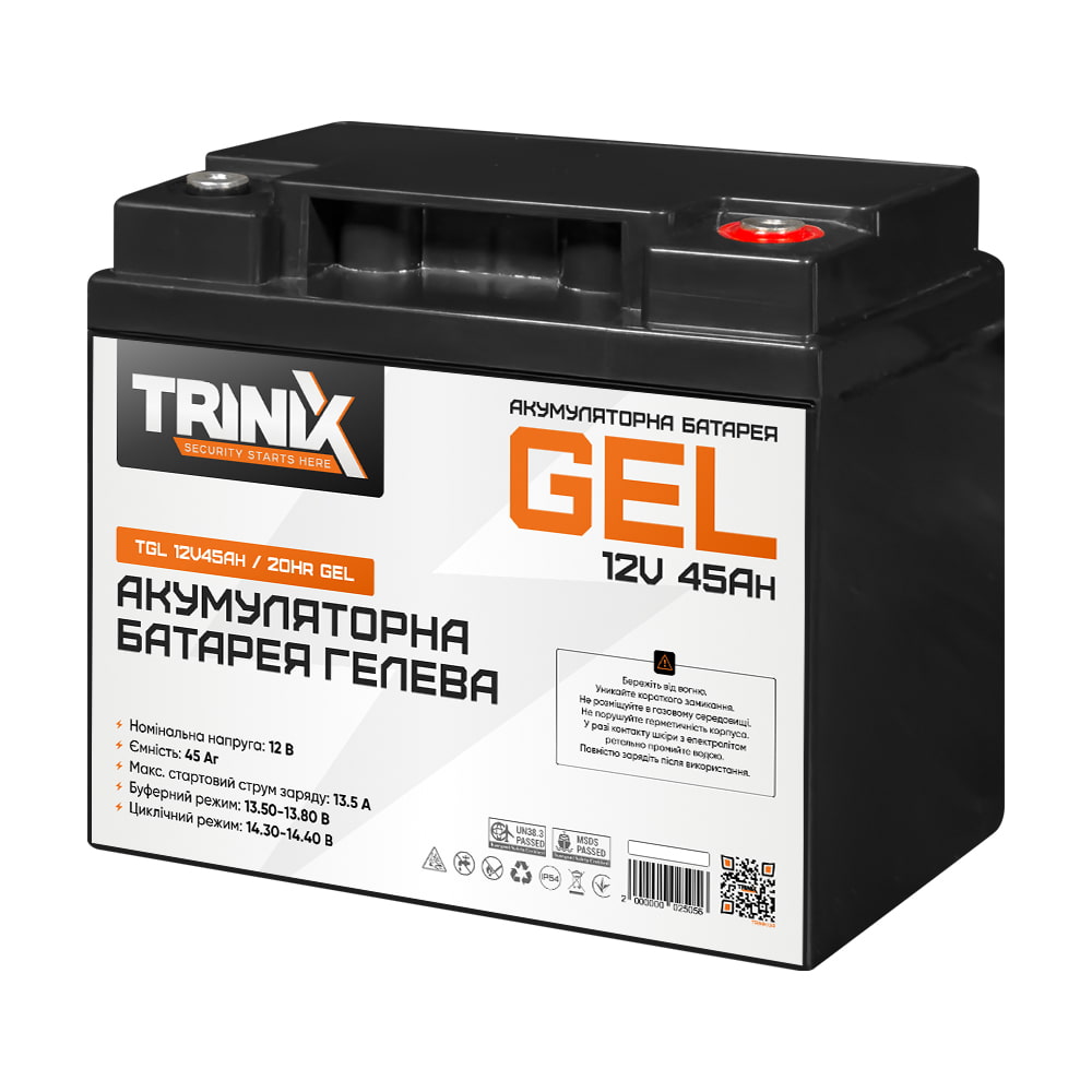 Аккумуляторная батарея гелевая 12В 45А*ч Trinix TGL12V45Ah/20Hr GEL купить в Украине