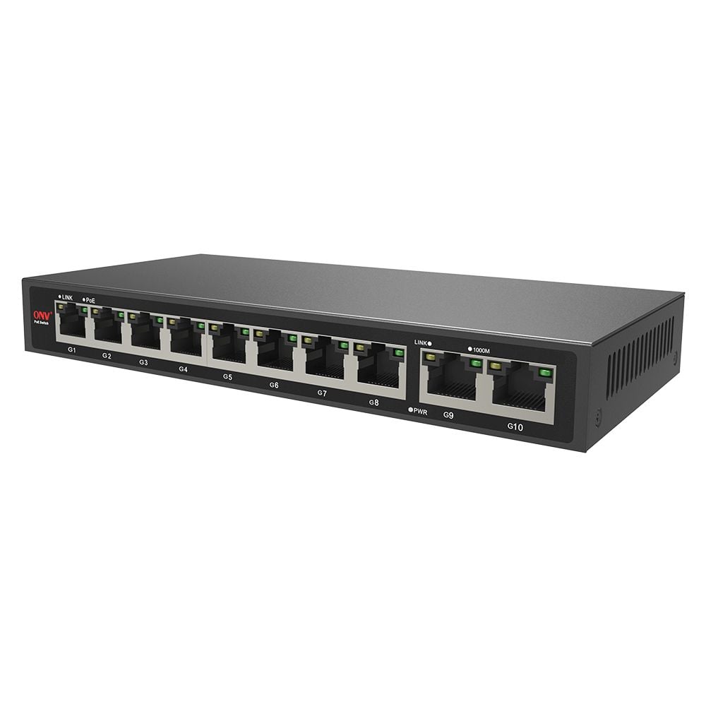 PoE-комутатор 10-портовий гігабітний ONV-POE33108P купити в Україні