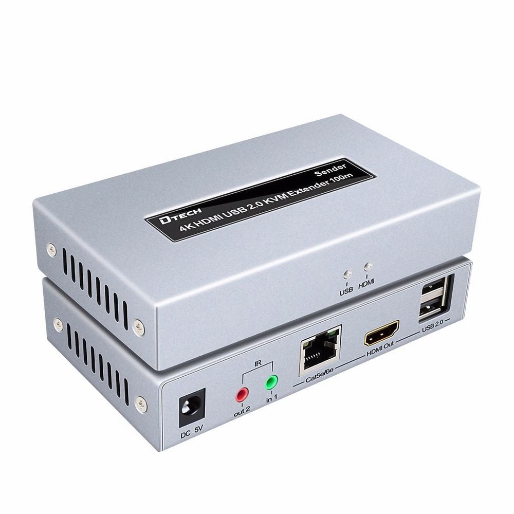Подовжувач 4K HDMI і USB 2.0 KVM 100m Dtech DT-7051 купити в Україні