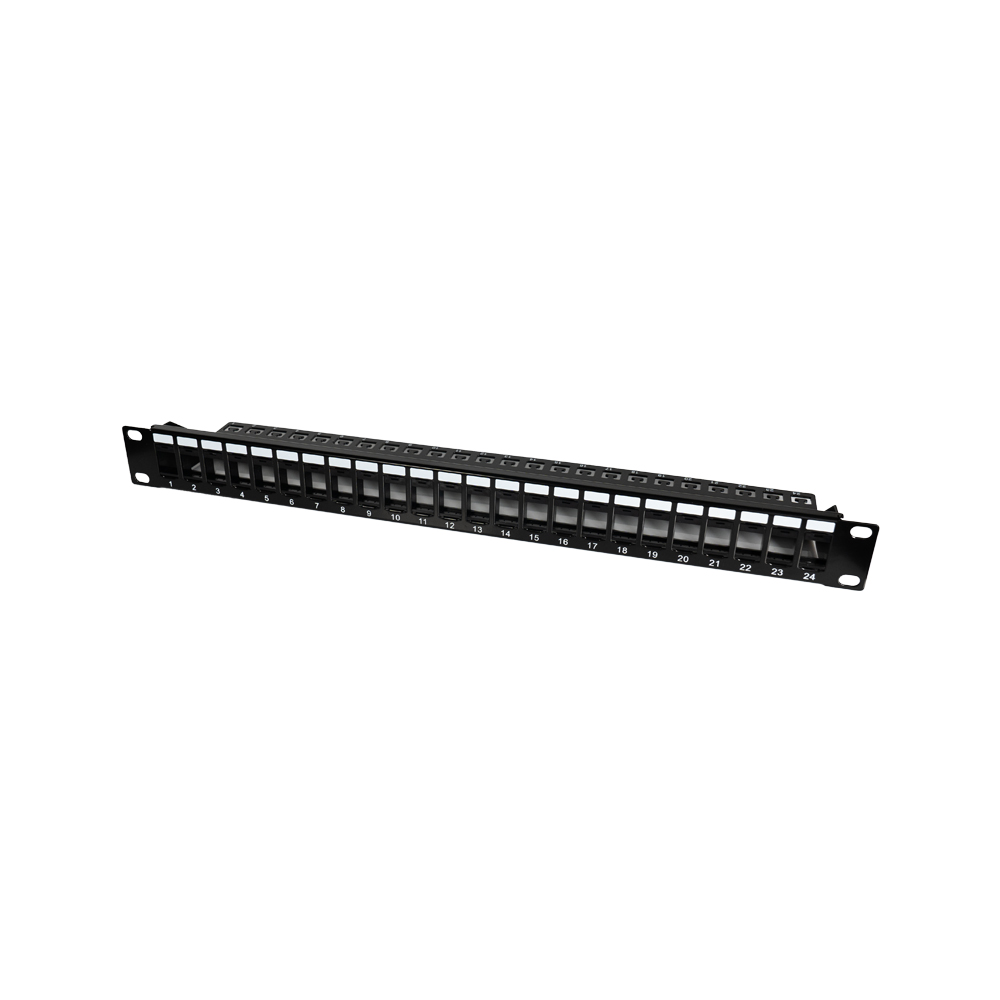 Патч-панель 24 порта Keystone NVC-P-16/24 19" 1U неэкранированная, с задним организатором кабеля купить в Украине