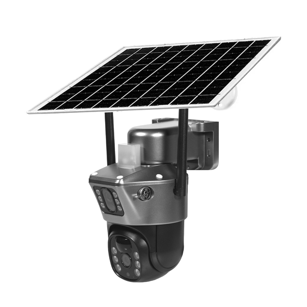 IP PTZ-видеокамера автономная с 4G и солнечной панелью Light Vision 2Mp+2Mp VLC-9192IG/2C (Solar) Silver f=4mm, на аккумуляторных батареях купить в Украине