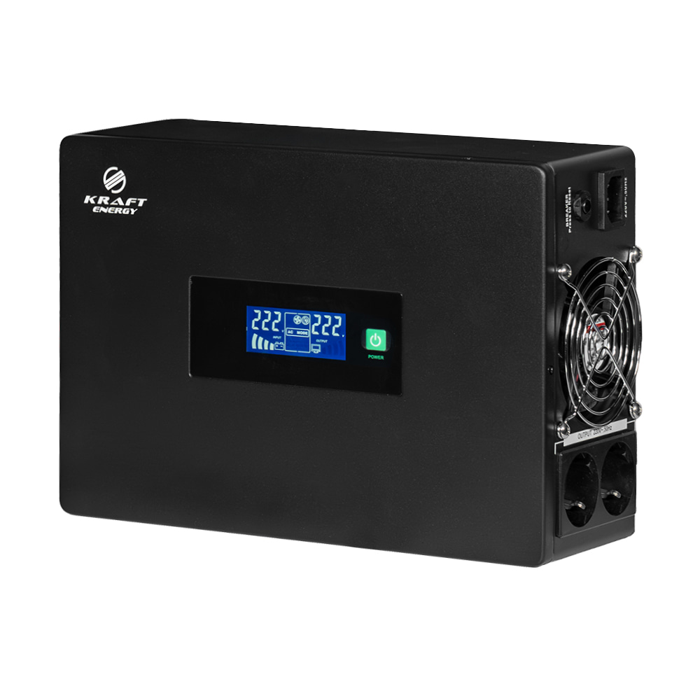 Высокочастотный инвертор 1000VA/1kW Kraft KRF-SAVR1000VA/1kW-12V под внешний аккумулятор купить в Украине