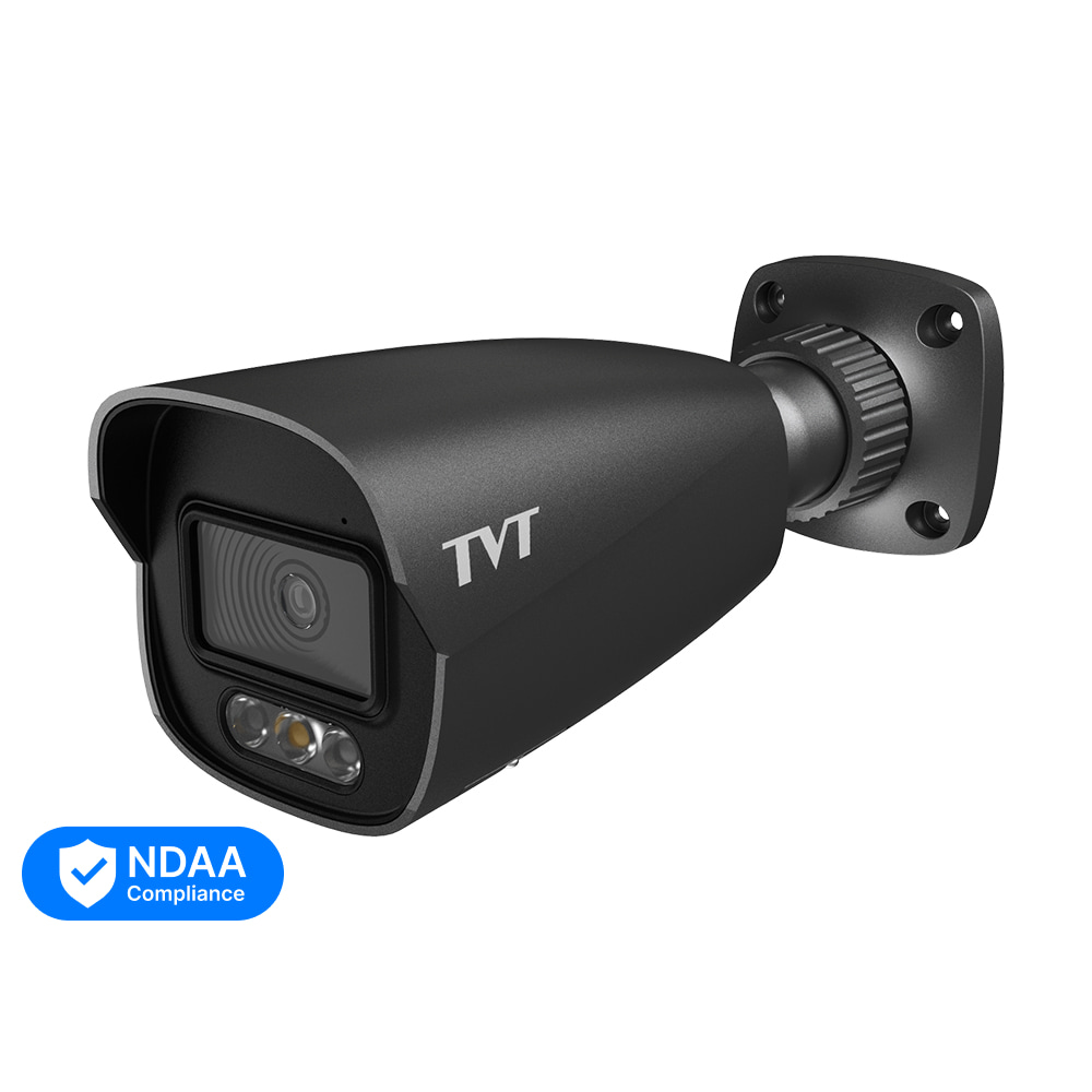 IP-видеокамера 6Mp TVT TD-9462S4-C (D/PE/AW3) Black f=2.8mm, ИК+LED-подсветка, с микрофоном купить в Украине