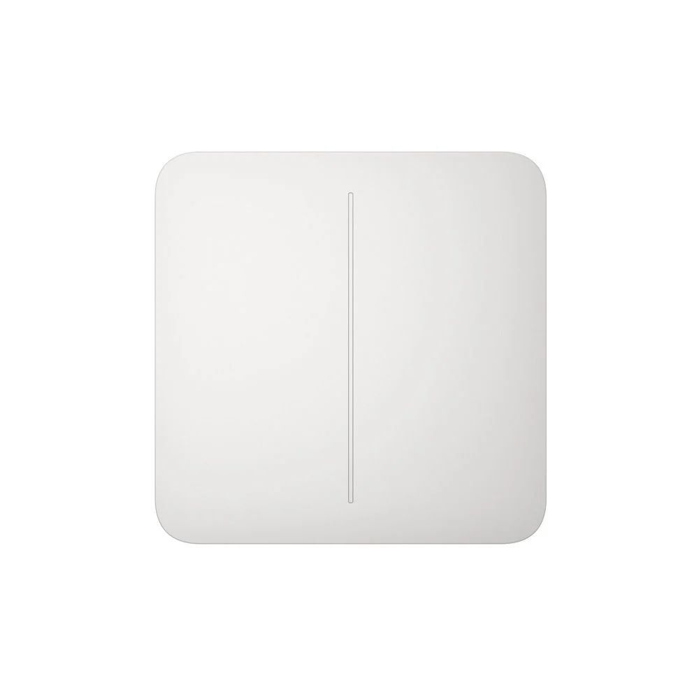 Умный двухклавишный проходной выключатель Ajax LightSwitch (2-gang/2-way) Jeweller (white/белый) купить в Украине