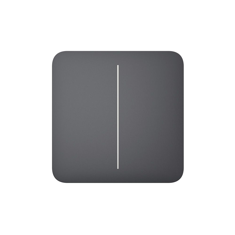 Умный двухклавишный проходной выключатель Ajax LightSwitch (2-gang/2-way) Jeweller (graphite/графит) купить в Украине