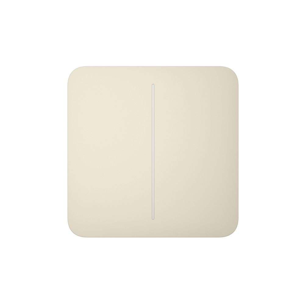 Умный двухклавишный проходной выключатель Ajax LightSwitch (2-gang/2-way) Jeweller (ivory/слоновая кость) купить в Украине