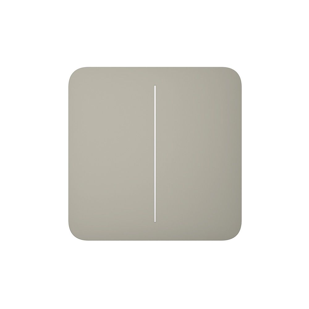 Умный двухклавишный проходной выключатель Ajax LightSwitch (2-gang/2-way) Jeweller (olive/оливковый) купить в Украине