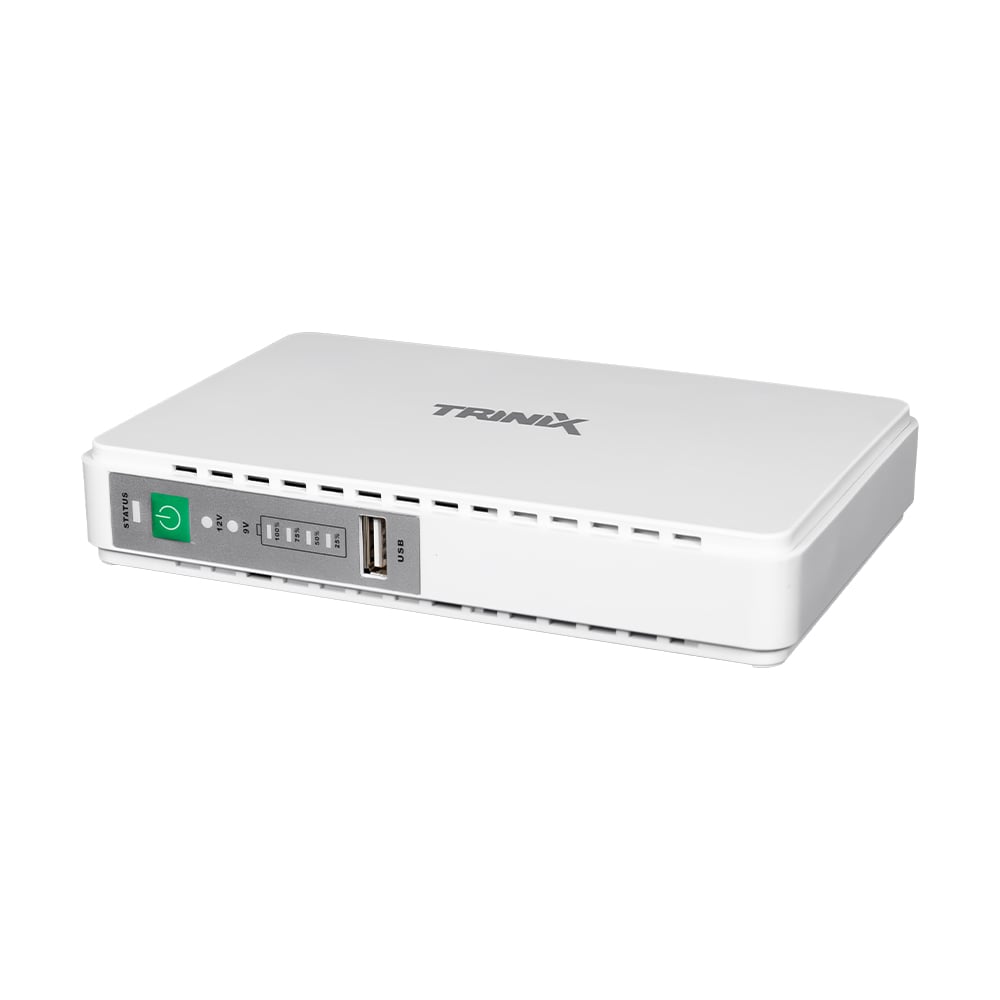 Источник бесперебойного питания DC UPS Trinix TRX-MUPS-2512 (10000mAh) 5V/9V/12V/15V/24V/PoE, Li-ion 4*2.5Ah, для роутера и медиаконвертера купить в Украине