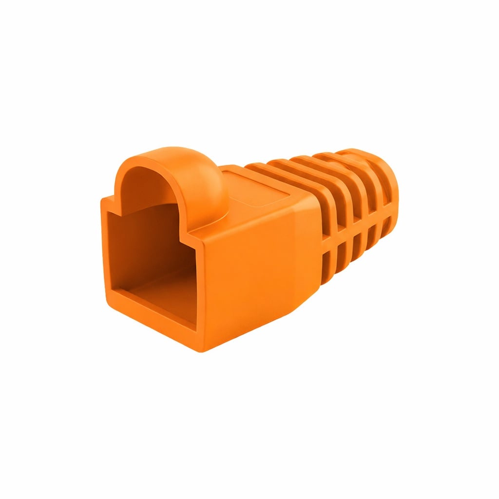 Чохол ізолюючий для роз'єму RJ-45 Cat.5/Cat.6, ПВХ помаранчевий, 100 шт. купити в Україні
