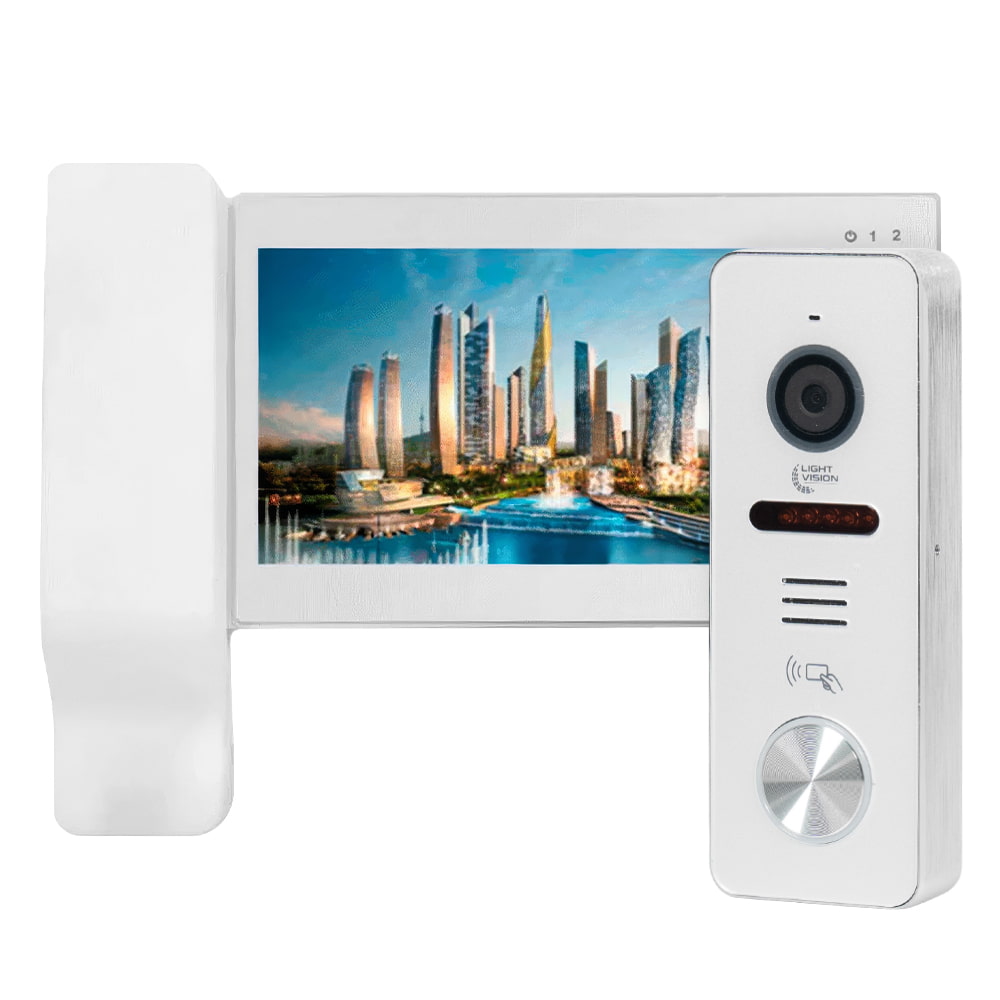 Комплект відеодомофона Light Vision: відеодомофон 7" SEOUL та відеопанель 2Mp White купити в Україні