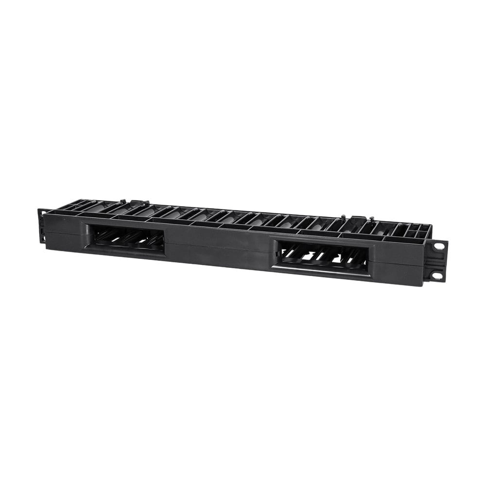 Кабельний організатор Trinix TRX-1U/CM-HP Black horizontal горизонтальний пластиковий на 12 портів для комутаційної шафи 19" купити в Україні