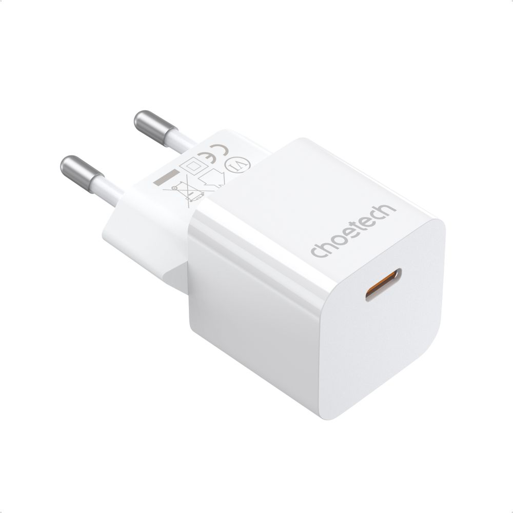 Сетевое зарядное устройство Choetech PD5010 PD20W GAN USB-C White купить в Украине