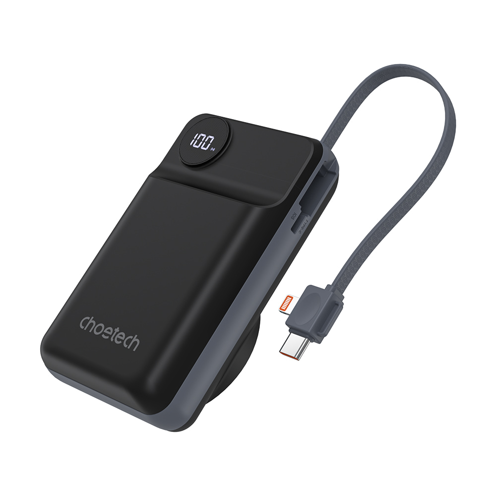 Повербанк 20000mAh Choetech B696 Black QC3.0 PD3.0 беспроводная зарядка смартфонов и Apple Watch купить в Украине